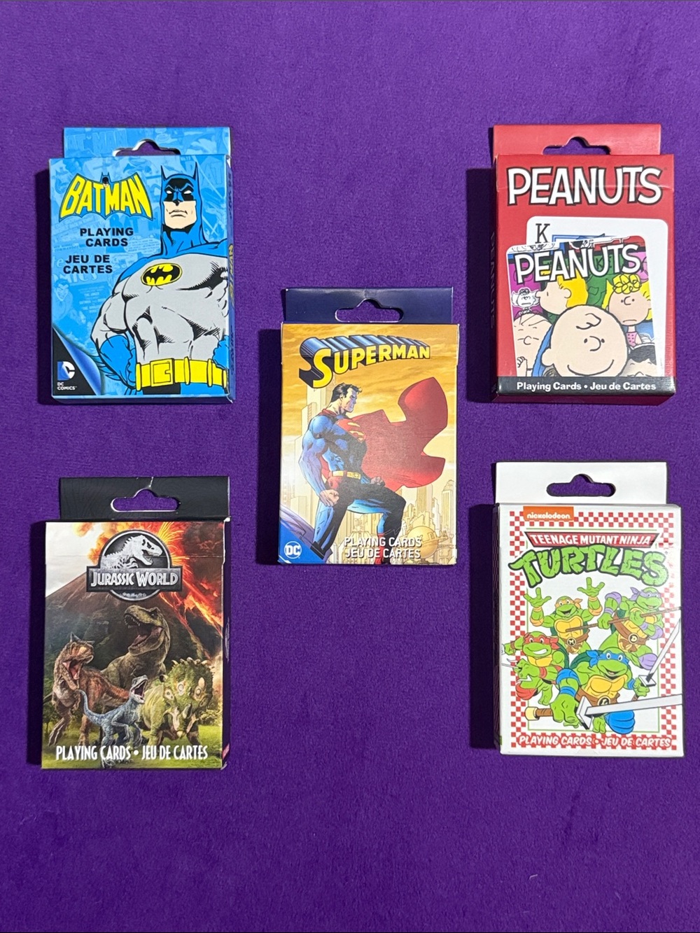 5 Decks Licensed Character Playing Cards